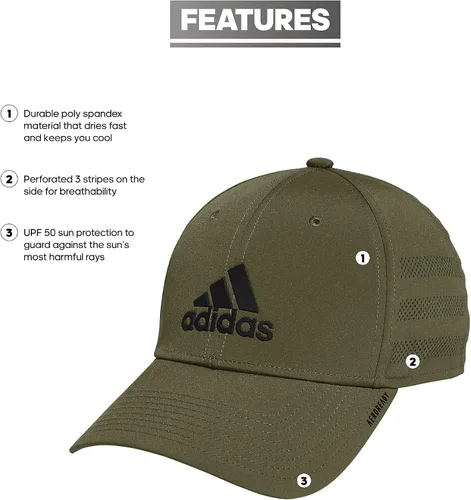 Vista 2 de adidas Sombrero de ajuste elástico estructurado Gameday para hombre