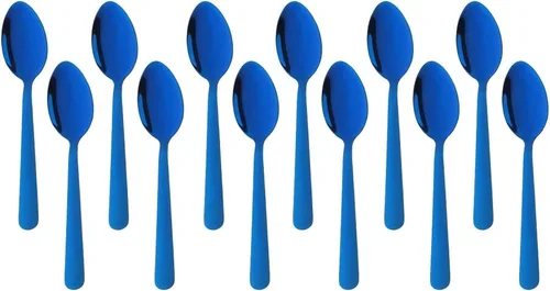 Vista 8 de Juego de 12 cucharas de café Demitasse de acero inoxidable, mini cuchara de 4.5 pulgadas, pequeñas cucharas de espresso para café, azúcar, postre