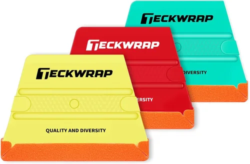 Vista 10 de Teckwrap - Escobilla de goma, fieltro y plástico de 4 pulgadas para calcomanías de vinilo para automóviles, herramienta de aplicación