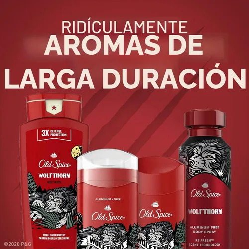 Vista 5 de Old Spice Desodorante sin aluminio para hombres, Wolfthorn, protección de 48 horas, 3 onzas cada uno, paquete de 3