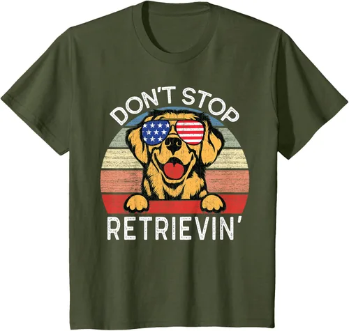 Vista 14 de Don't Stop Retrievin' Golden Retriever Dog Camiseta, Negro