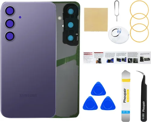 Vista 25 de Reemplazo de cristal trasero para Samsung Galaxy S24 con kit de herramientas de reparación profesional (Amber Yellow)