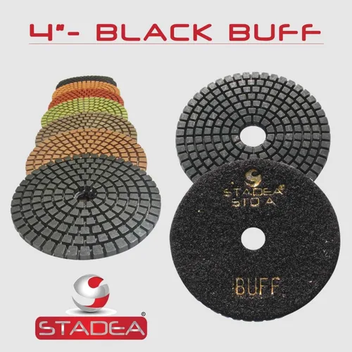 Vista 9 de Grit 50 4" Diamond Pulir Pads Premium Grado Mojado Flexible 3 MM Alto