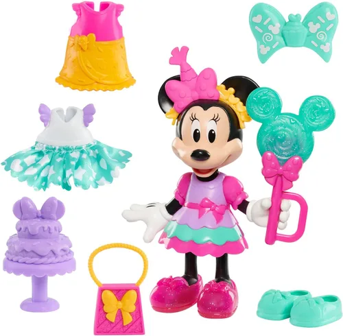 Vista 5 de Juego Sweet Party de la muñeca Minnie Mouse Fabulous Fashion Doll de Just Play