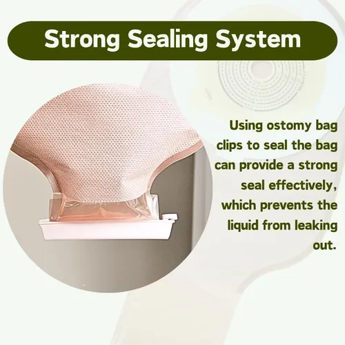Vista 6 de 20PCS One-Piece Colostomy Bags, Ostomy Bag Ostomy Supplies for 15–60mm Cut-to-Fit Stoma, Drainable Ostomy Pouches with Clamp Closure & Carbon Filter