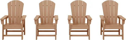 Vista 47 de WestinTrends Malibu Kids - Silla de patio de plástico HDPE Adirondack para exteriores, color negro