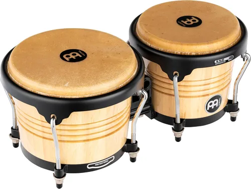 Vista 10 de Meinl Percussion FWB190AF Free Ride Series Bongos de madera, acabado de llama ámbar