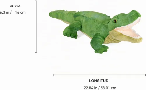 Vista 7 de Wild Republic Green Alligator Plush, Peluche, Peluche, Regalos para niños, Cuddlekins, 23