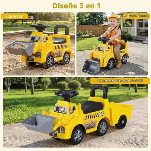 Vista 3 de OLAKIDS - Excavadora 3 en 1 con cubo ajustable