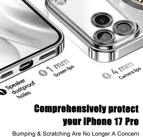 Vista 56 de Misscase Funda magnética con purpurina para iPhone 11 compatible con MagSafe, protección completa, delgada, a prueba de golpes, antiarañazos