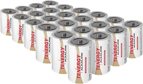 Vista 7 de Tenergy Batería alcalina LR20 de 1.5 V D, baterías no recargables D de alto rendimiento para relojes, controles remotos, juguetes y dispositivos
