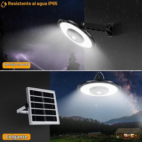 Vista 6 de Auzev Solar Lights Indoor Outdoor 3000LM Solar Shed Light with Switch