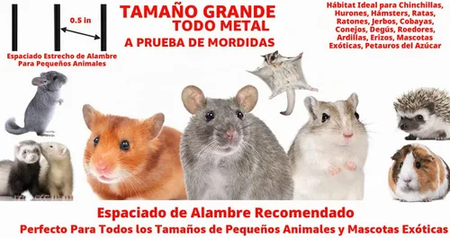 Vista 2 de Jaula Grande de Hierro Forjado de 54 Pulgadas de 4 Niveles a Prueba de Masticación con Espaciado de Alambre Ajustado de 1/2 Pulgada para Hurón