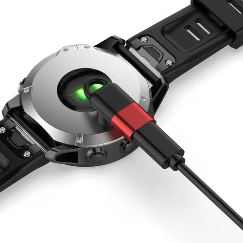 Vista 5 de Paquete de 2 conectores de carga compatibles Lightning hembra a Garmin Smartwatch macho de repuesto para Garmin Instinct, Fenix, vivoactive Series