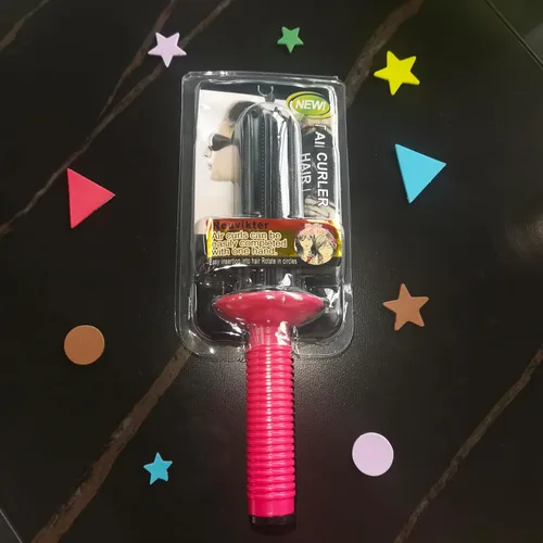 Vista 9 de Herramienta para peinar el cabello rizado, peine de rollo de 17 dientes, rojo rosa+negro, cepillo profesional para peluquería para uso doméstico