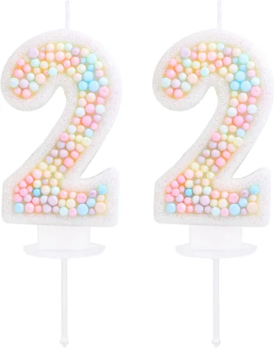 Vista 34 de Vela de Cumpleaños Número 0 Macarrón con Purpurina 3D Número 0 Vela Adorno para Pastel para Cumpleaños Boda Aniversario Fiesta Temática Dulce Pastel