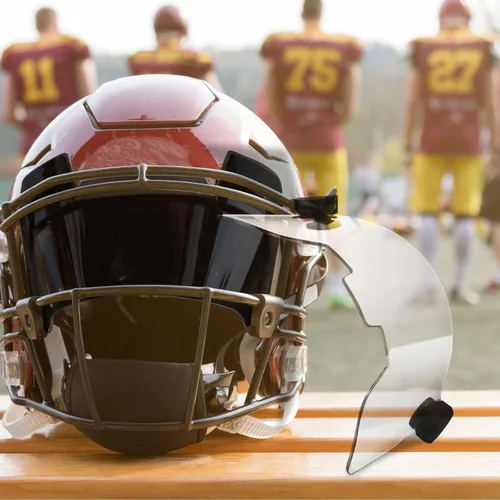 Vista 5 de Kanayu 2 viseras de fútbol para jóvenes y adultos, casco de lacrosse, protección ocular para deportes de fútbol