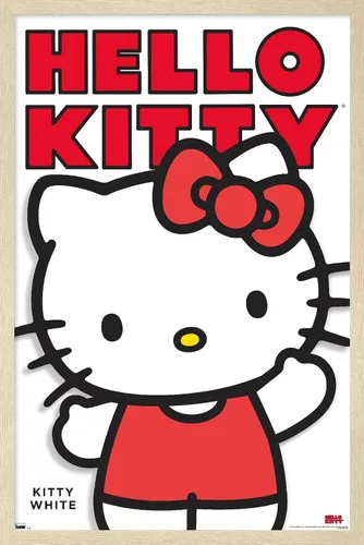Vista 7 de Póster de pared de Hello Kitty and Friends: Hello - Kitty White Feature Series, 22.4 pulgadas de largo x 14.7 pulgadas de ancho, versión enmarcada