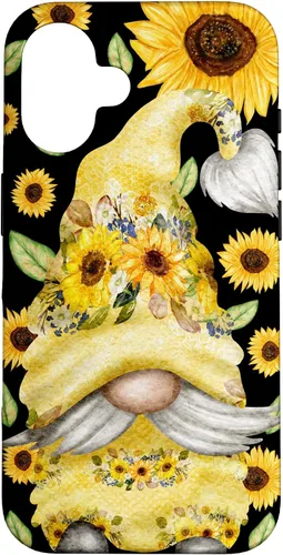 Vista 14 de Sunflower Gnome for Summer Garden Mom Cute Floral Pattern Case for iPhone 17