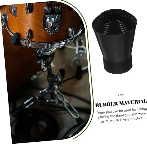 Vista 3 de 3Pcs Rubber Feet for Snare Drum Stand Durable Drum Rack Pads Non Slip Drum Stand Protectors Replacement Accessories for Percussion Instruments Easy