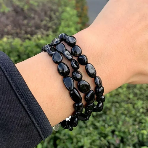 Vista 2 de Adabele 1pc Natural Stretch Gemstone Bracelet 7mm-10mm Free Form Bead 7 Inch 7.5 Inch Healing Crystal Engergy Quartz Chakra Jewelry Women Birthday