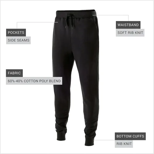 Vista 3 de Holloway Mens Atletic Fleece Sweatpants Negro
