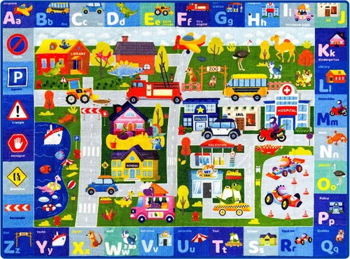 Vista 11 de QUOKKA Alfombra de juego para bebé para piso, alfombra ABC de superficie de felpa súper suave para niños pequeños y bebés, extra gruesa
