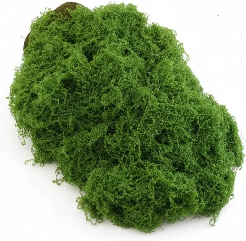 Vista 14 de El musgo verde artificial se utiliza para pavimento en maceta, relleno de jarrones, decoración de mesa de boda, pecera de cristal, paisaje