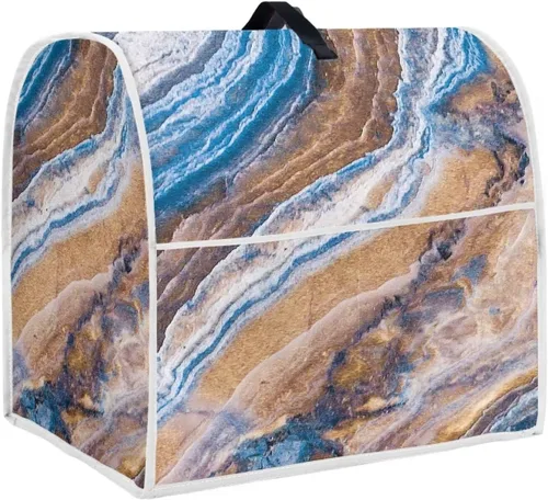 Vista 18 de Funda para batidora de pie de mármol azul compatible con mezclador de cocina de 6 a 8 cuartos de galón, cubierta antipolvo, lavable, ajuste