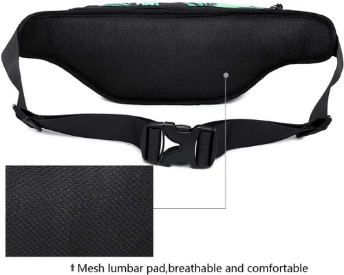 Vista 5 de AQIWO Riñonera para hombre y mujer, diseño de piña, para correr