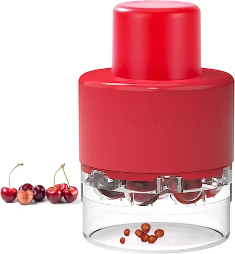 Vista 10 de Herramienta para picar cerezas, herramienta de picadura de acero inoxidable resistente, herramienta portátil de semillas de cerezas con diseño