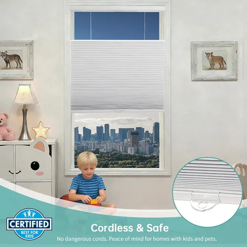 Vista 4 de Changshade Persianas Celulares Personalizadas de Arriba hacia Abajo Opacas, Persianas de Ventana Personalizadas para Ventana Interior, Persianas