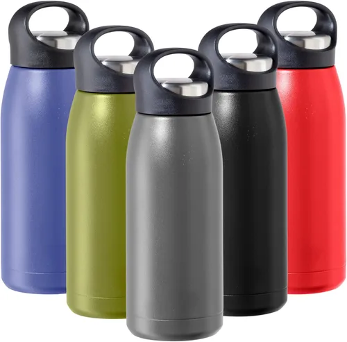 Vista 15 de OGGI Freestyle - Botella de agua aislada de acero inoxidable, doble pared aislada al vacío, termo de viaje, 23 onzas (23.0 fl oz), color negro