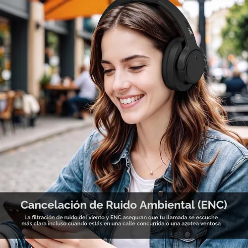Vista 9 de Srhythm NiceComfort 15 (2nd Gen) Hybrid Noise Cancelling Wireless Headphones,Bluetooth 6.0,with Low Latency,Spatial Audio,ENC,120Hrs