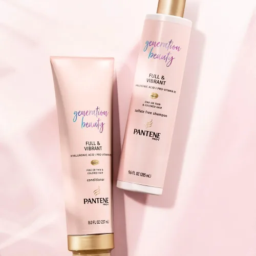 Vista 8 de Pantene Generation Beauty - Champú completo y vibrante con ácido hialurónico, 9.6 onzas líquidas