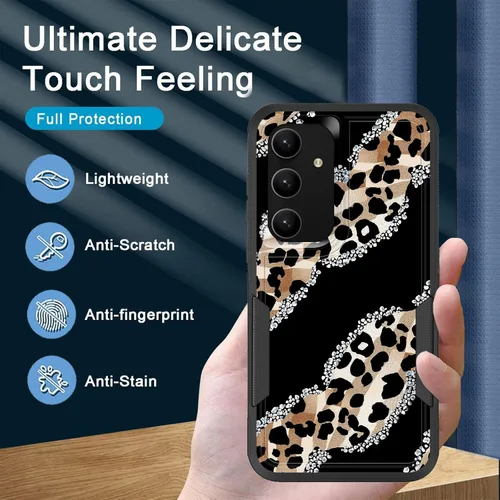 Vista 729 de Funda para Galaxy A14 5G, resistente de doble capa híbrida de policarbonato duro, goma suave, a prueba de golpes, funda protectora resistente
