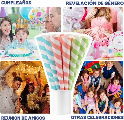Vista 3 de Conos de algodón de azúcar, paquete de 30 unidades pastel para bebé, conos de papel multicolor de Candy Park para máquinas de algodón de azúcar