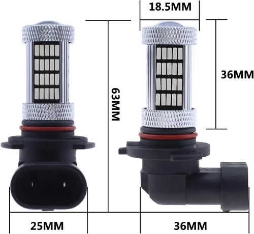 Vista 7 de Bombillas LED de alta potencia de 92 SMD 10000 K azul profundo 9005 9006 9145 9140 H10 Foco antiniebla súper brillante o luces de conducción diurna