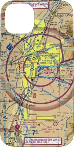 Vista 15 de Albuquerque (ABQ) Sectional Chart - Aviation Case for iPhone 17