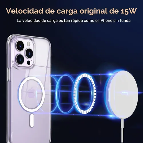 Vista 7 de MOCCA Funda magnética fuerte para iPhone 13 Pro Max, [compatible con Magsafe] [protector de pantalla de vidrio + protector de lente de cámara] Funda