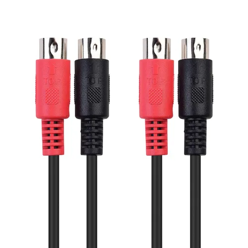 Vista 5 de Cable Matters Cable MIDI DIN dual de 5 pines, cable MIDI combinado, 9.8ft