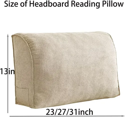 Vista 7 de Almohada de lectura para cabecero, almohada de cuña, triangular, suave, para cabecero, cojín de apoyo para el respaldo del sofá cama, almohadas