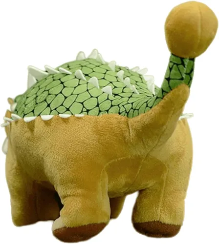 Vista 6 de FRANKIEZHOU Ankylosaurus - Animal de peluche verde de 14 pulgadas, juguete de peluche de dinosaurio, regalos para niños, decoración del hogar