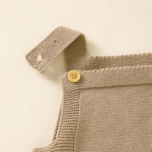 Vista 3 de Ropa de bebé recién nacido, ropa casual de punto de algodón, sin mangas, 1 pieza con gorras, conjunto de trajes