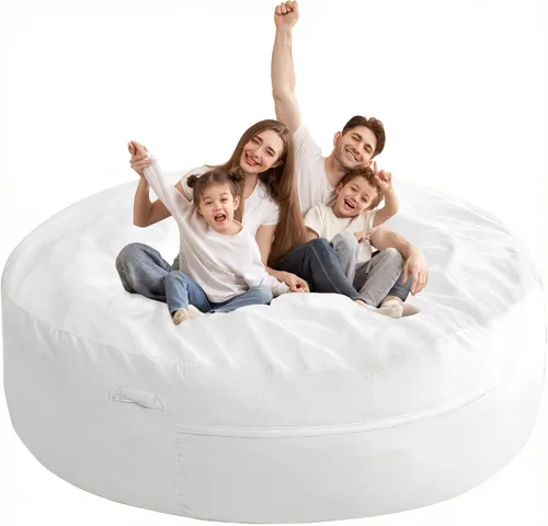 Vista 52 de HABUTWAY Puf de 2 pies, puf pequeños de 2 pies con relleno, puf de lágrima de lujo, terciopelo ultra suave con funda extraíble