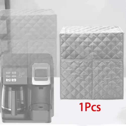 Vista 5 de Funda protectora para máquina de espresso, funda antipolvo lavable gris y electrodomésticos de cocina reutilizables, para una gran protección