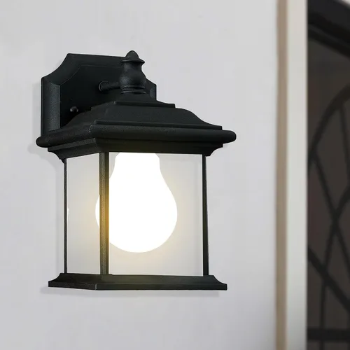 Vista 2 de Sea Gull Lighting Generation 89101-12 - Farol de pared transitorio para exteriores de Seagull-Wynfield Collection en acabado negro, 10 pulgadas