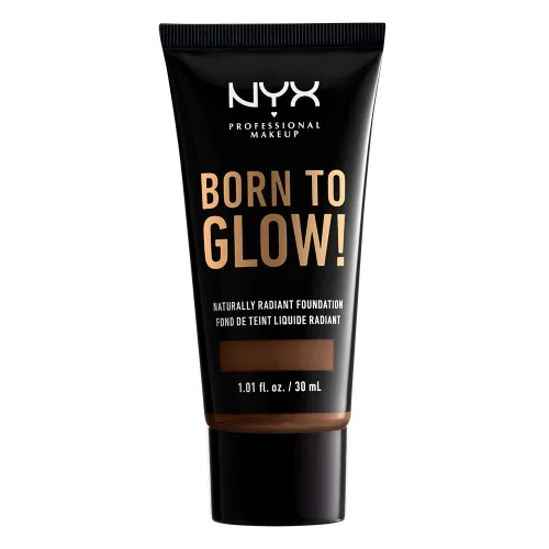 Vista 19 de NYX PROFESSIONAL MAKEUP Base de maquillaje Born To Glow Naturally Radiant, cobertura media - almendra