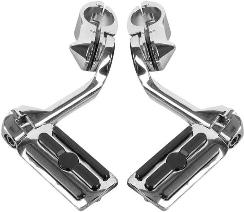 Vista 15 de TCT-MOTORPARTS Estriberas de pie de carretera de montaje largo para Harley Electra Glide, todo con protectores de motor de 1-1/4 pulgadas 1.25 Negro