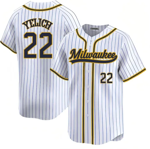 Vista 18 de Camiseta cosida de béisbol Milwaukee personalizada para hombres/mujeres/jóvenes para fanáticos de los deportes